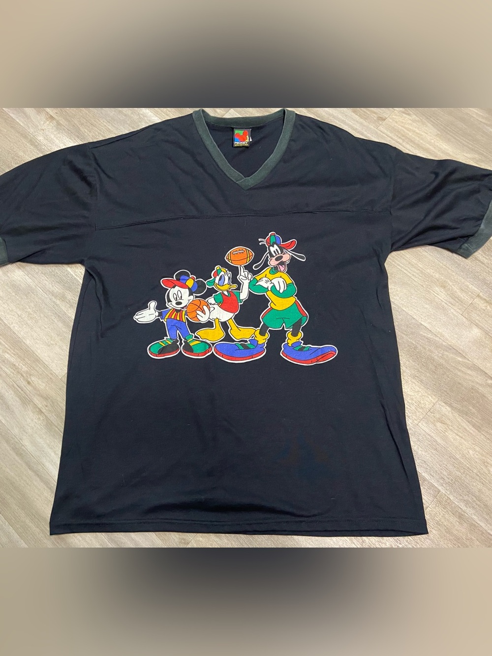 VTG 90s Disney Mickey Unlimited Mickey Mouse Goofy Donald Basketball Big-XL